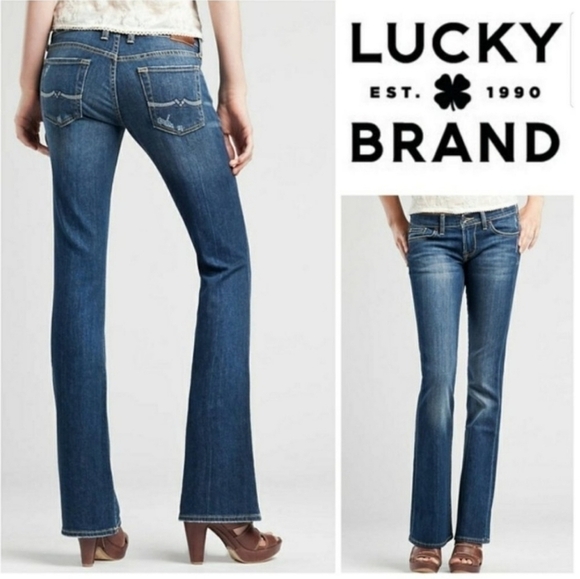 Lucky Brand Cumberland Sweet N Low Rise Slim Bootcut Short Inseam Jeans 2/26 - Picture 1 of 9